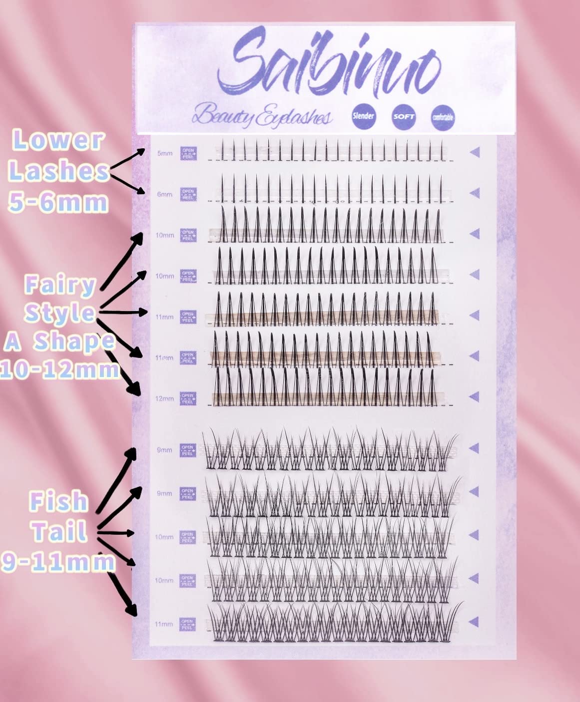 OAWLY Saibinuo fishtail 9-11mm for textured dramatic fringe