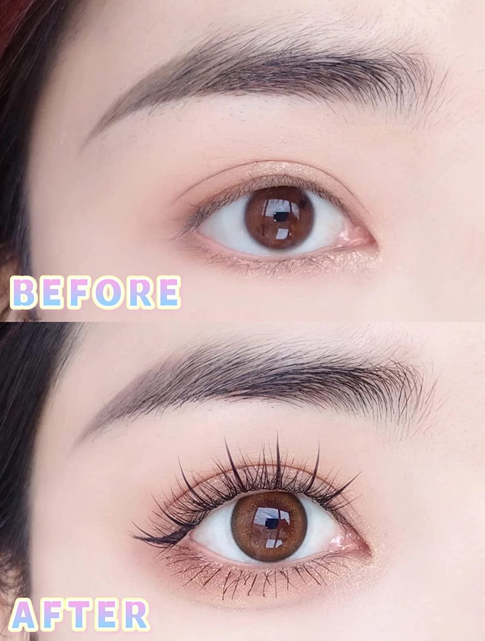 OAWLY Saibinuo fishtail closeup showing 3D textured lash clusters