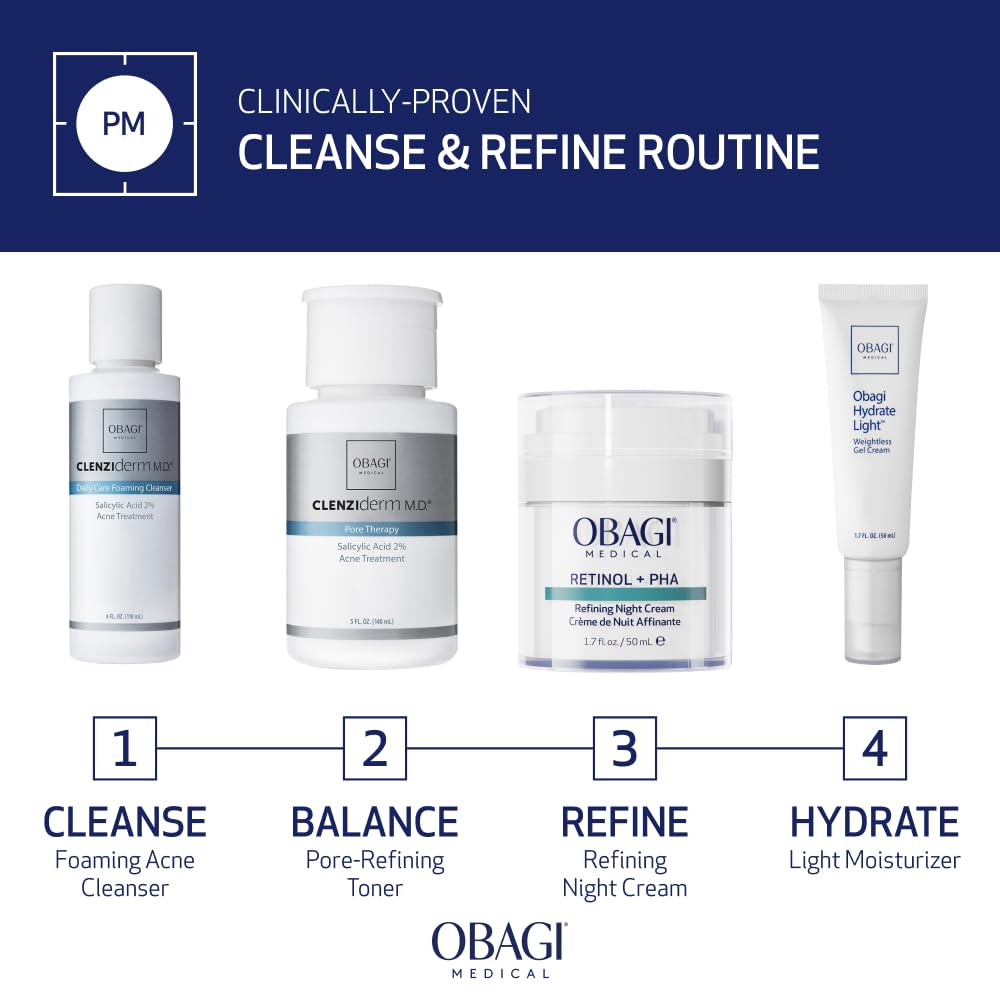 Obagi CLENZIderm M.D. Daily Care Foaming Cleanser two percent salicylic acid label close-up for pore care