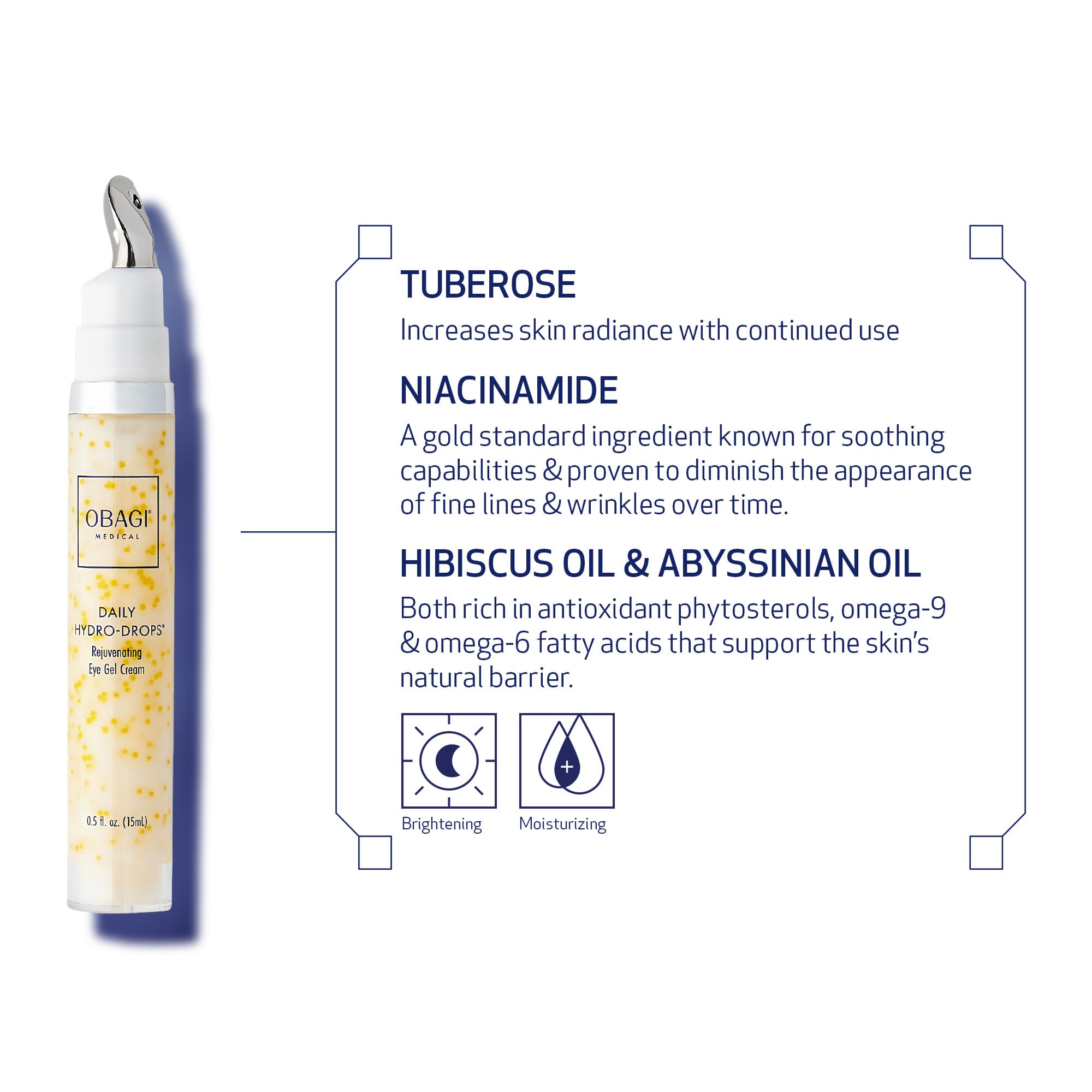 Healthier-looking eyes after hydration with Obagi Hydro-Drops Eye Gel.