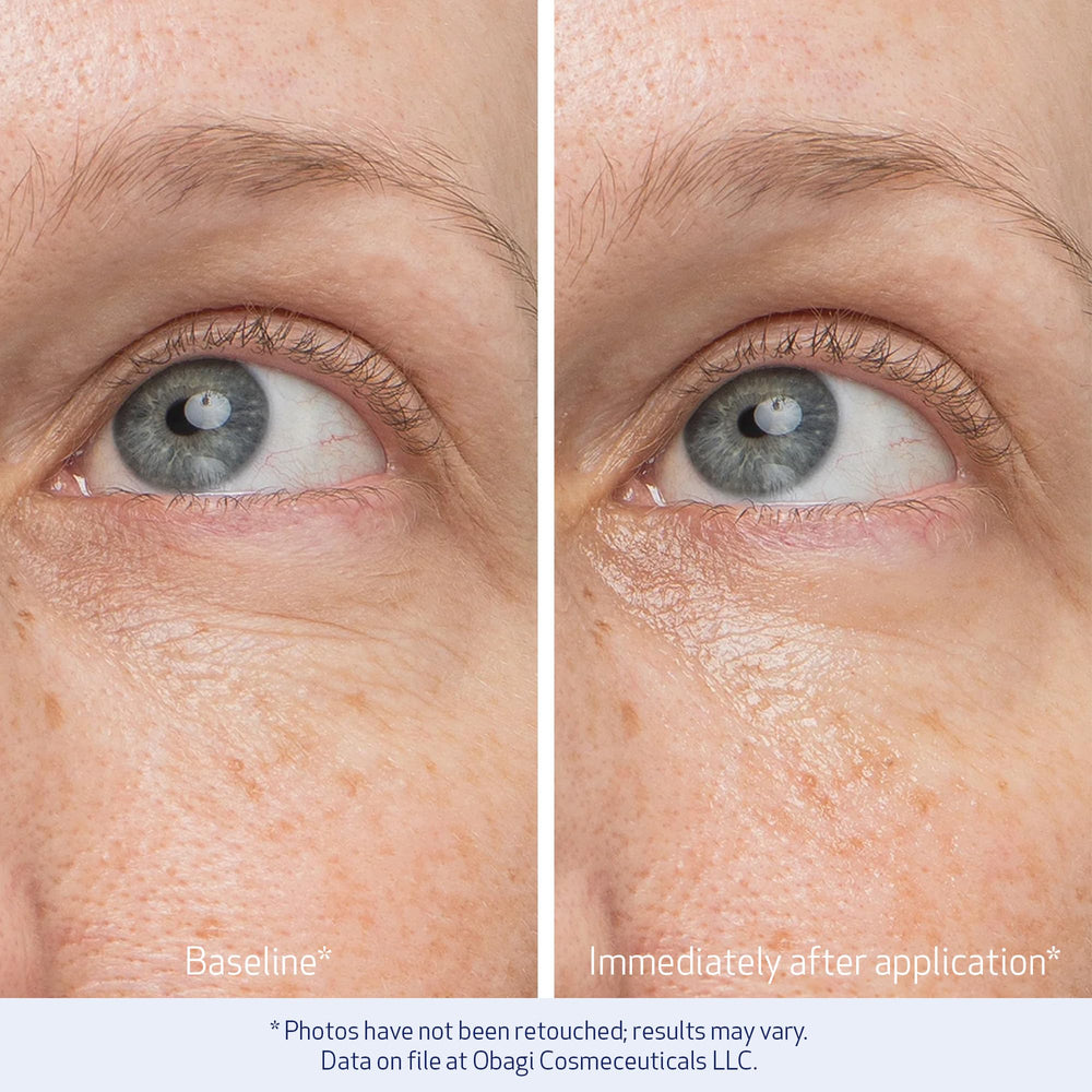 Texture swirl of Obagi Eye Gel Cream illustrating lightweight gel.