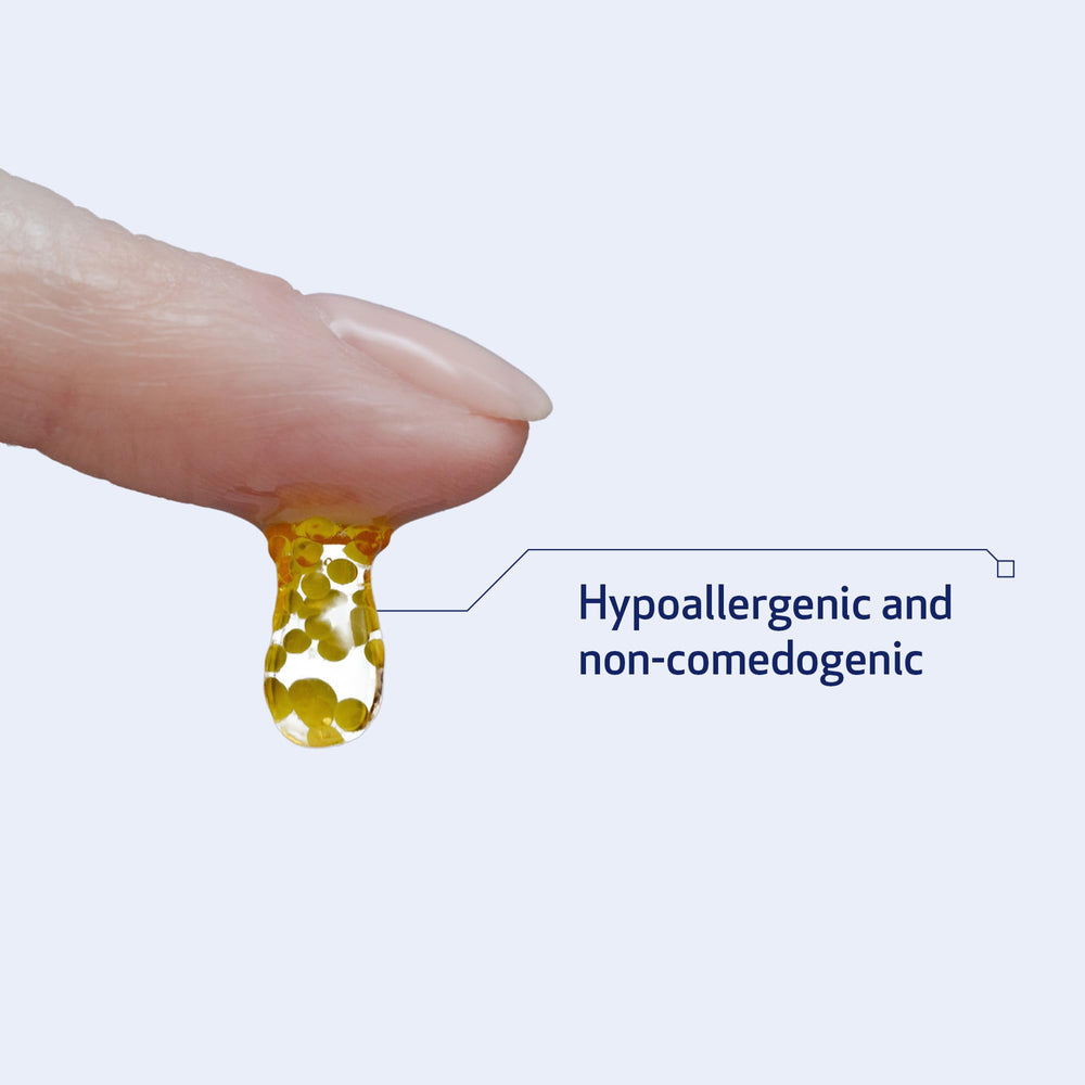 Obagi Daily Hydro-Drops glass bottle under soft lighting for premium look.