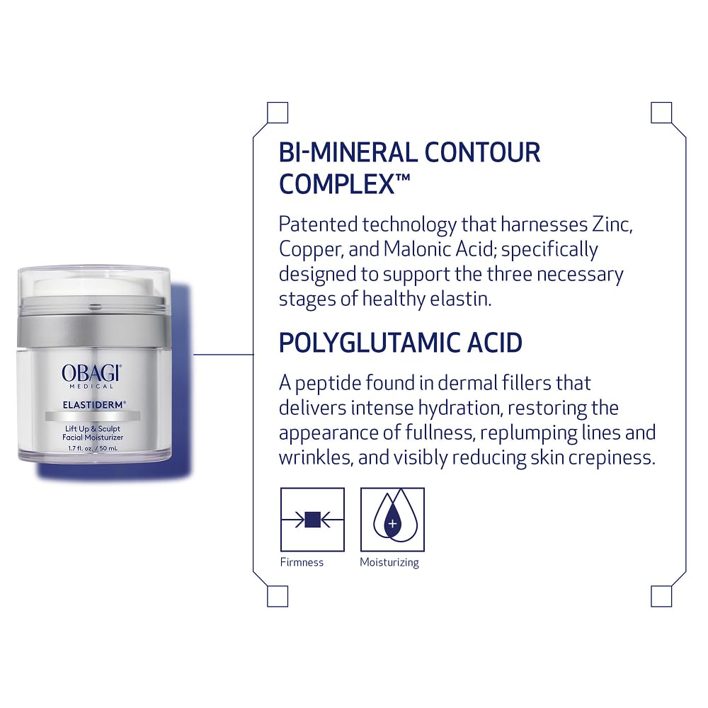 Obagi ELASTIderm dermatologist note indicates professional endorsement.