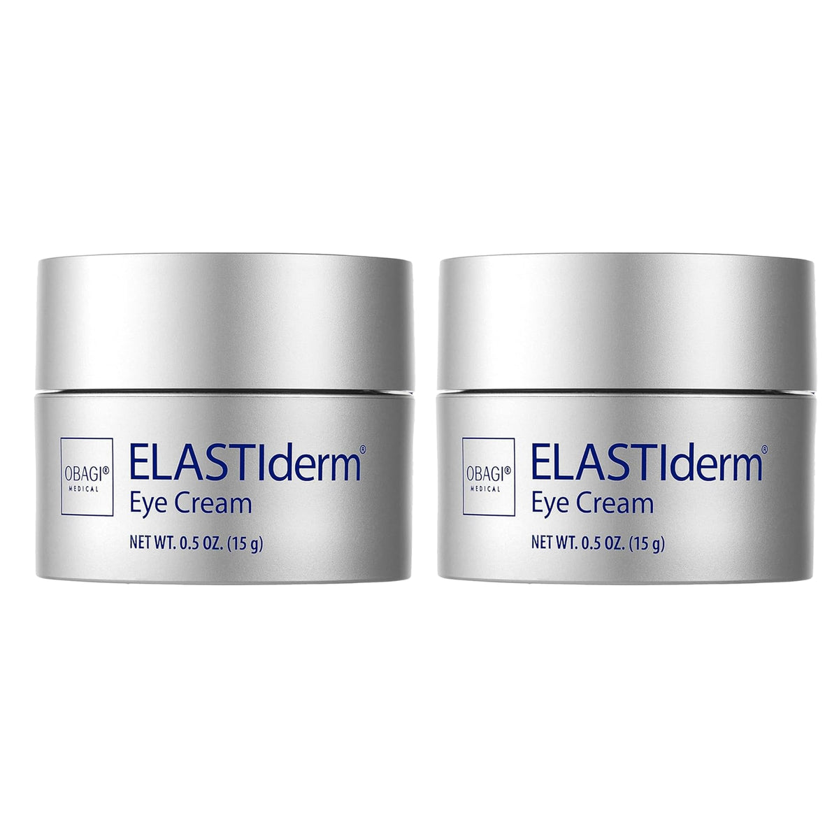 Obagi ELASTIderm Eye Cream two-pack box, premium eye care for smoother skin