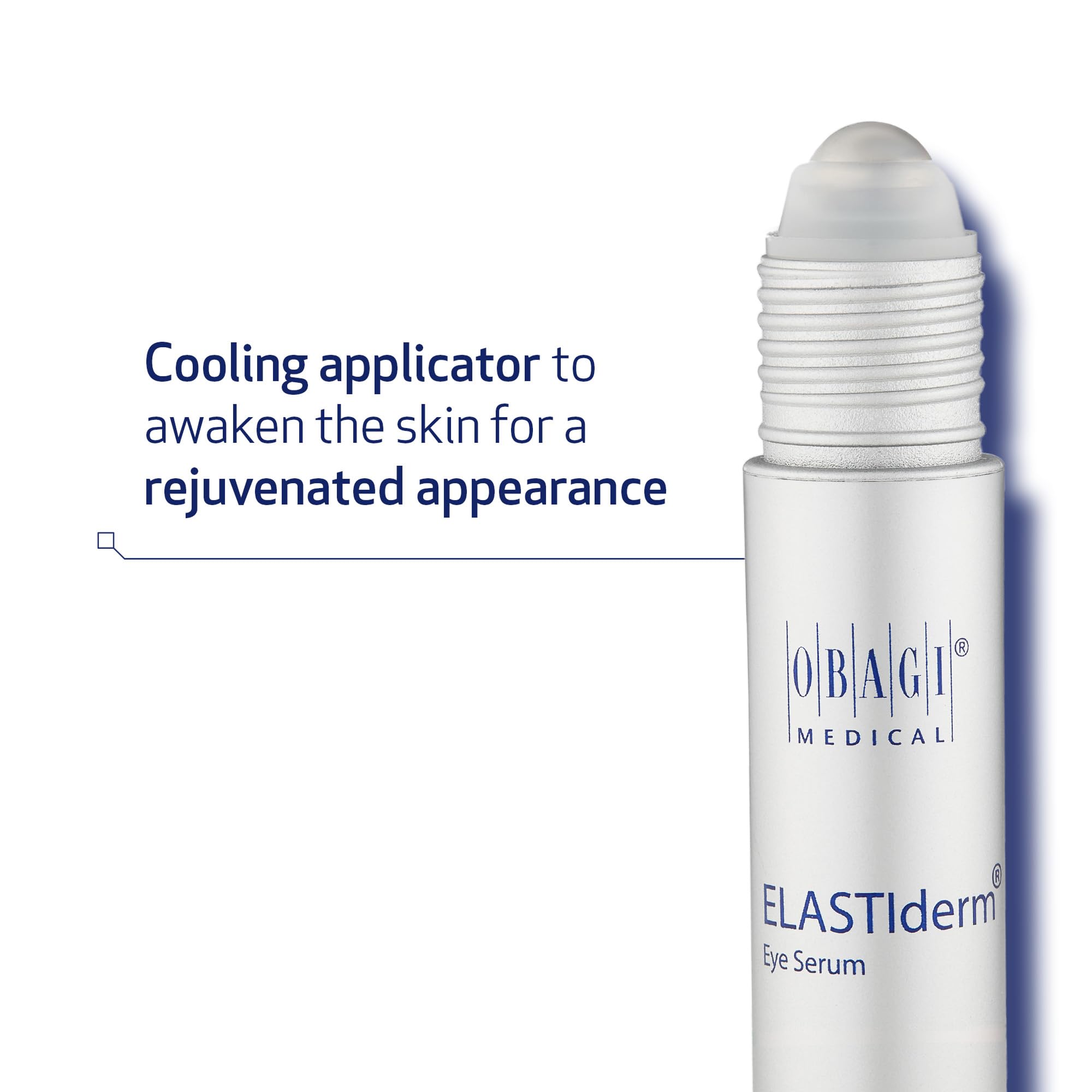 Texture close-up of Obagi ELASTIderm Eye Serum showing lightweight formula.