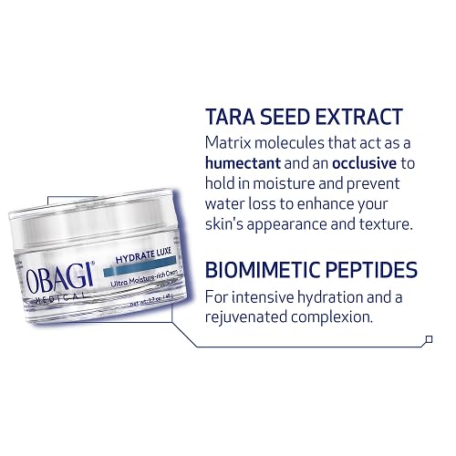 Obagi Hydrate Luxe non-comedogenic formula suitable for sensitive or acne-prone skin.