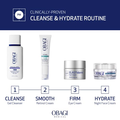 Obagi Hydrate Luxe peptide-infused formula supports skin softness overnight.
