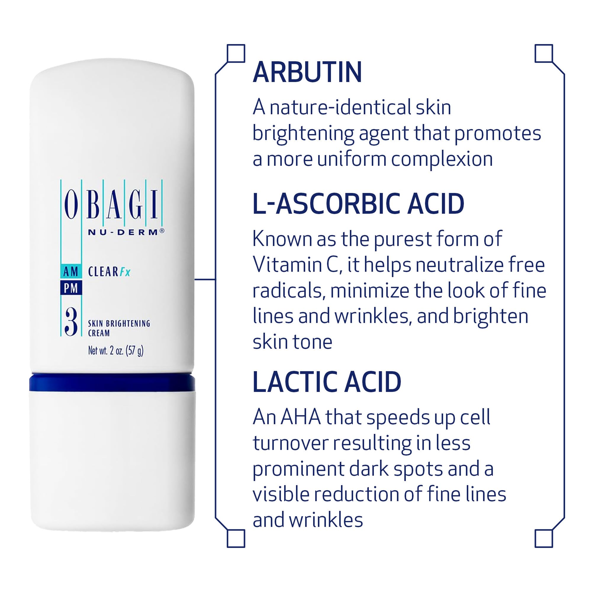 Obagi Nu-Derm Clear Fx application tube ready for precise daily use.