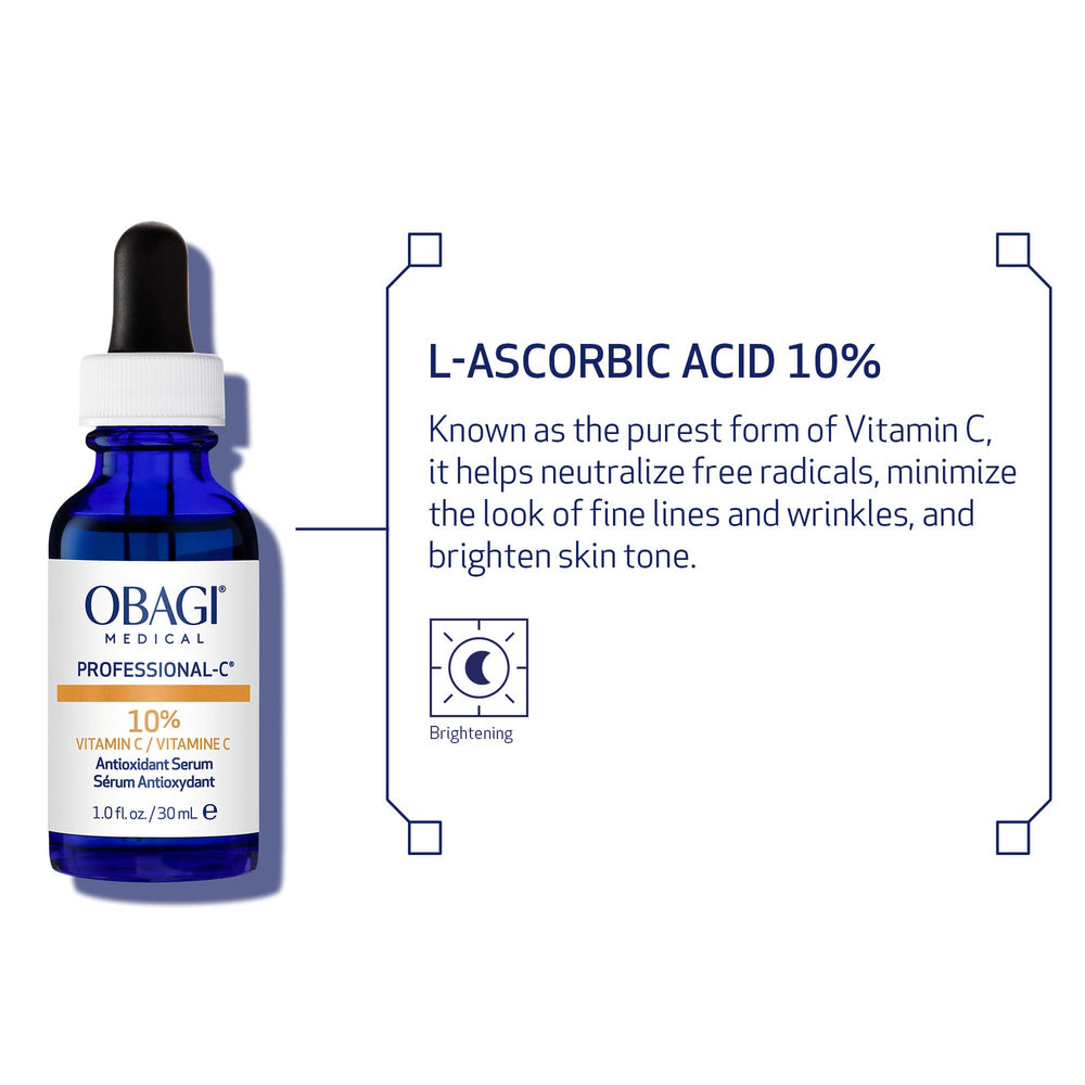 Obagi Pro-C10 serum dropper ready for application on skin