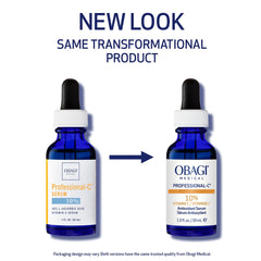 Obagi Pro-C10 serum pump showing easy daily dispensing for brightening