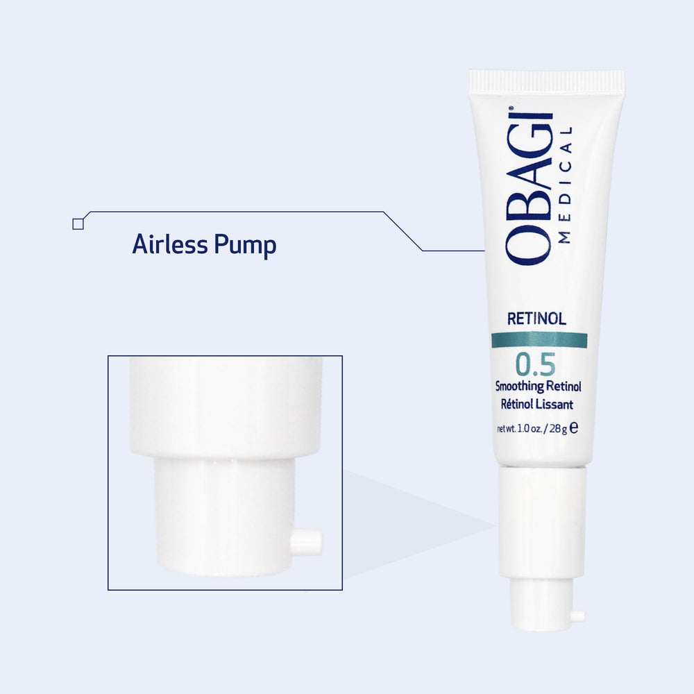 Obagi Medical Retinol 0.5 Cream swatch on skin demonstrates gradual absorption.