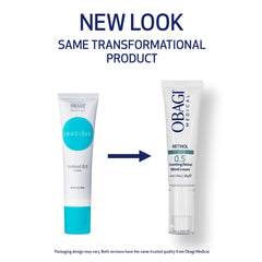 Obagi Medical Retinol 0.5 Cream texture close-up reveals silky consistency for smoother skin.