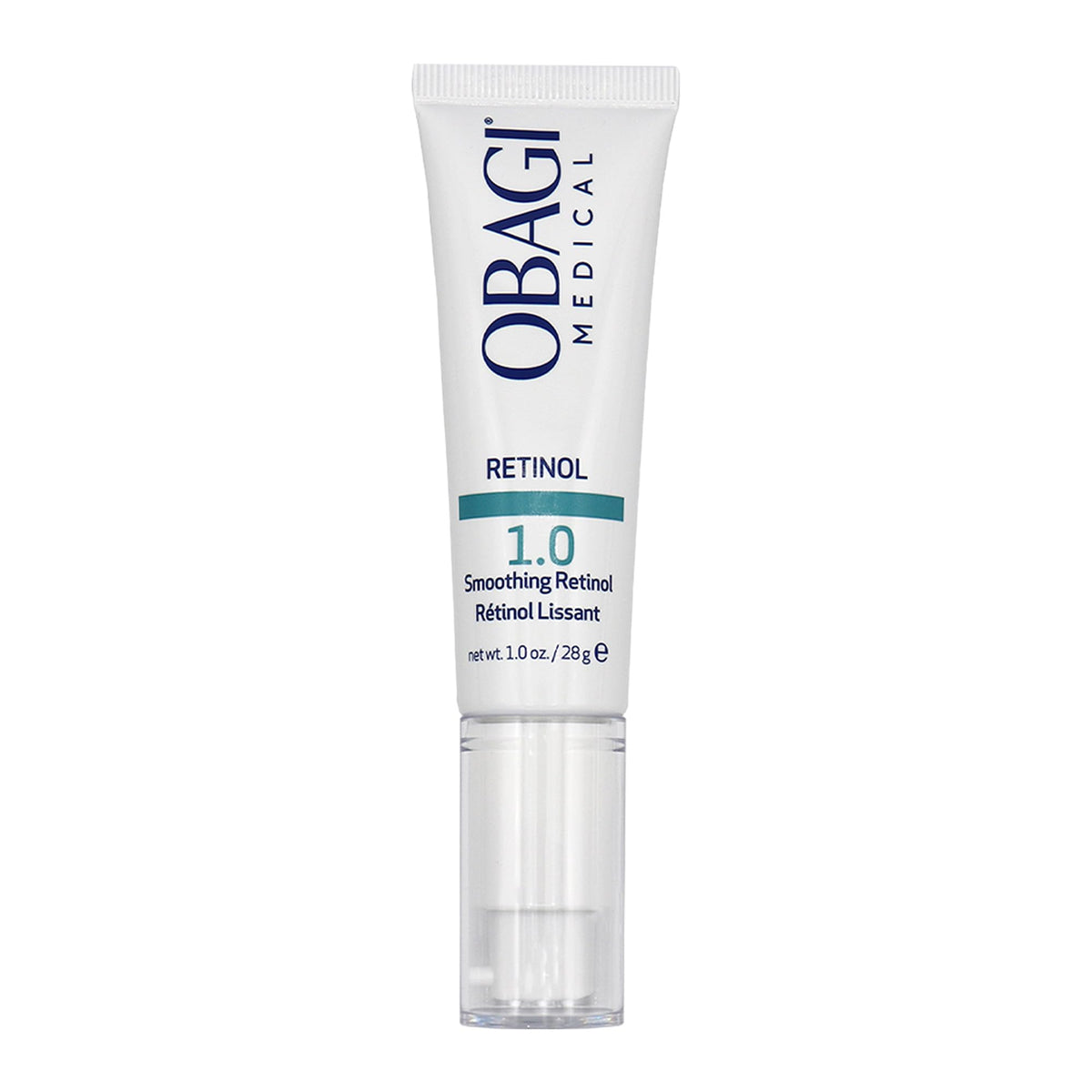 Obagi Medical Retinol 1.0 Cream bottle closeup for nightly routine
