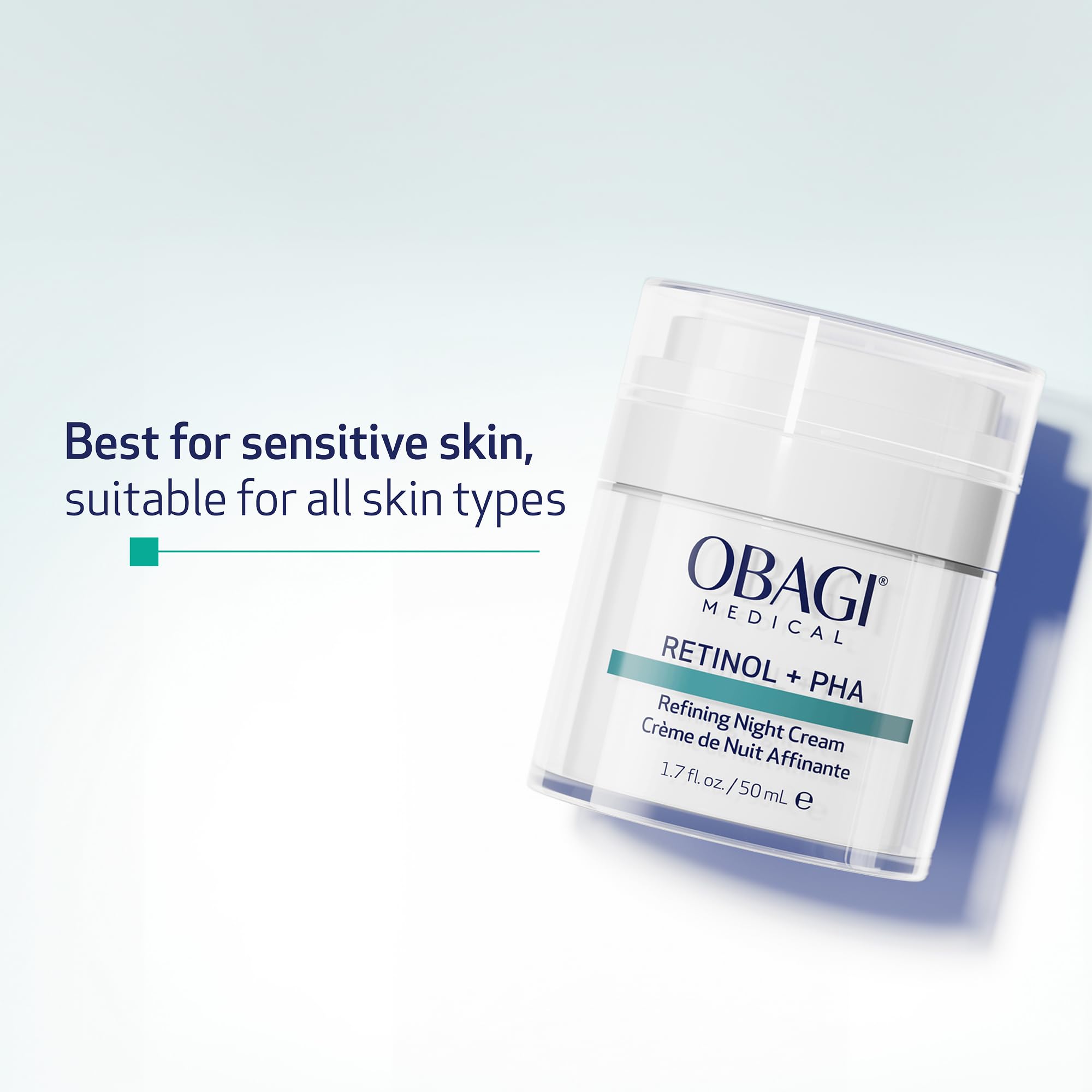 Obagi Medical Retinol + PHA Refining Night Cream ingredients-chart — science-backed active blend.