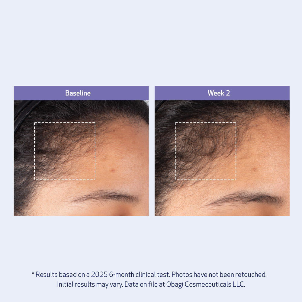 Obagi Nu-Cil BioStim label close-up with clear product claims