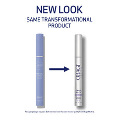 Closeup of applicator tip delivering precise brow serum
