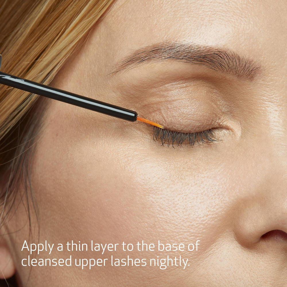 Obagi Nu-Cil lashes before after closeup demonstrates visible enhancement.