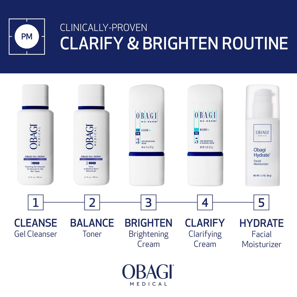 Obagi Nu-Derm Blend Fx box packaging shows system integration and branding