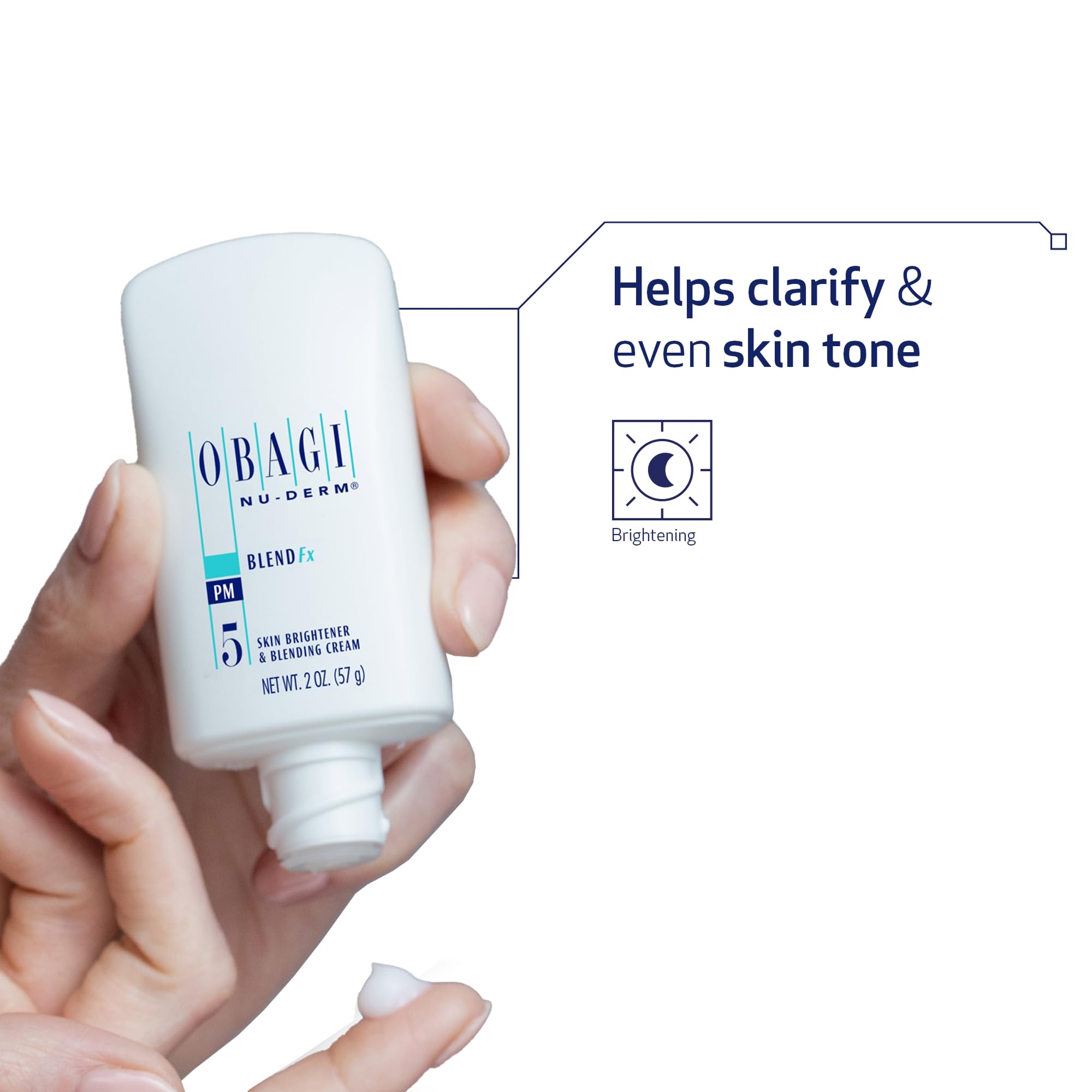 Obagi Nu-Derm Blend Fx cream texture shows smooth, creamy consistency
