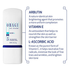 Obagi Nu-Derm Blend Fx nightly application routine demonstrated on skincare arm