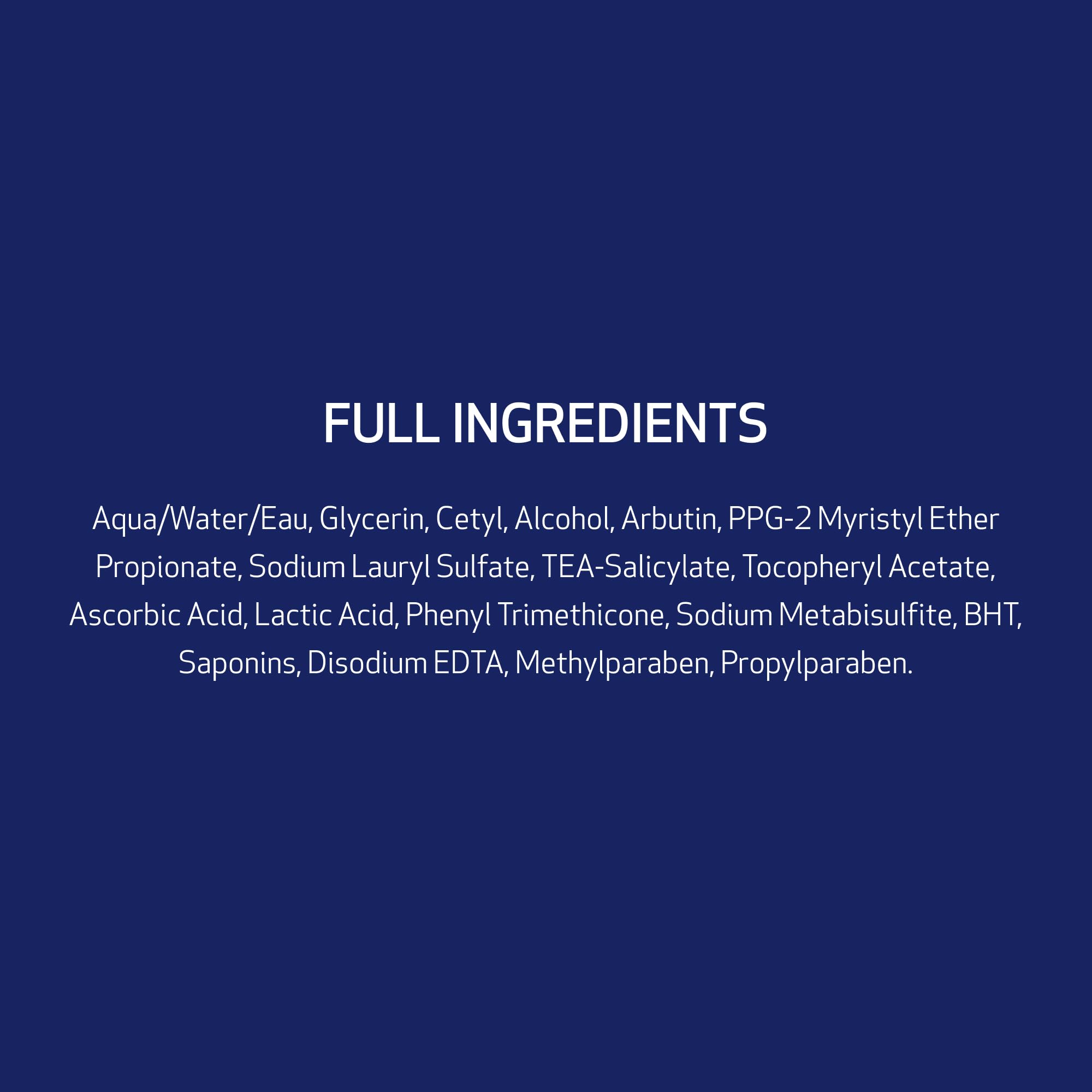 Obagi Nu-Derm Blend Fx vitamins C & E select ingredients highlighted