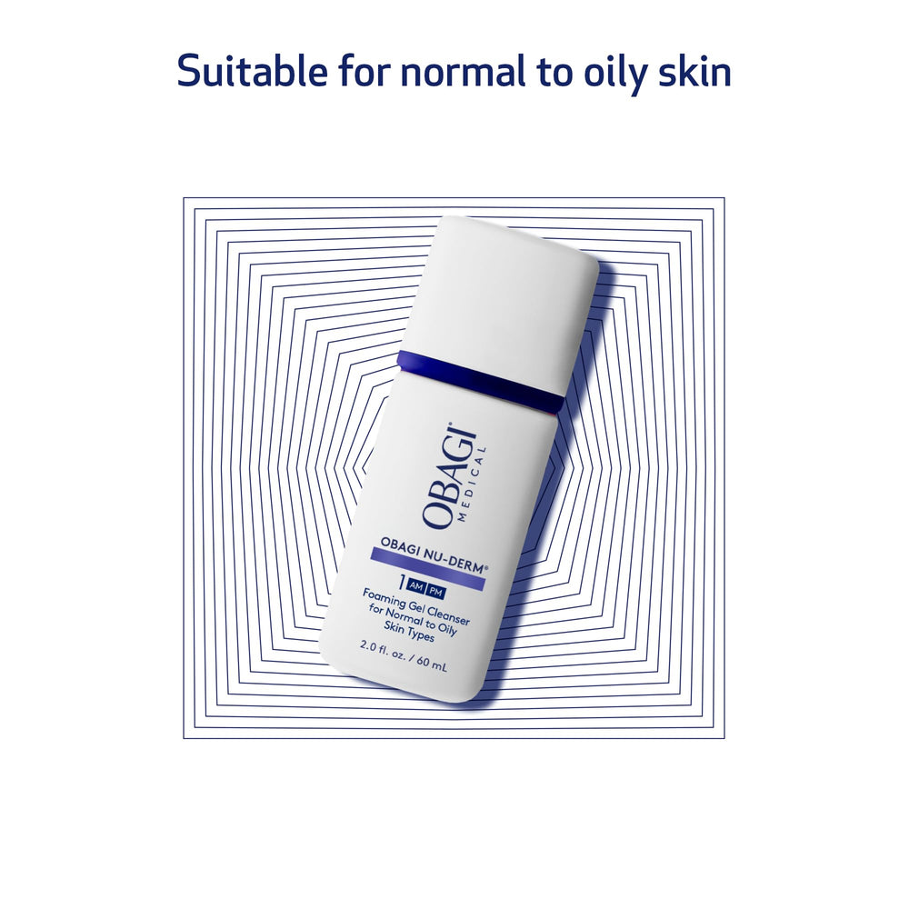 Obagi Nu-Derm Foaming Gel with Aloe Vera for soothing cleansing.
