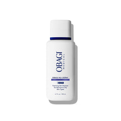 Obagi Nu-Derm Foaming Gel Cleanser bottle pour for a fresh complexion.