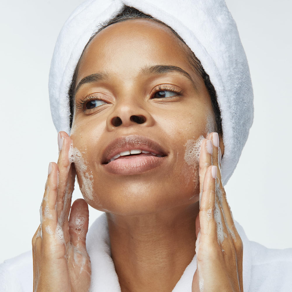Obagi Nu-Derm Foaming Gel dermatologist-tested label visible on packaging.