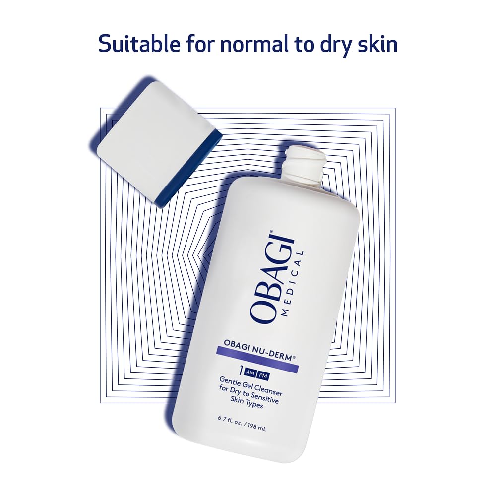 Product shot of Obagi Nu-Derm Gentle Cleanser two-pack box on display.