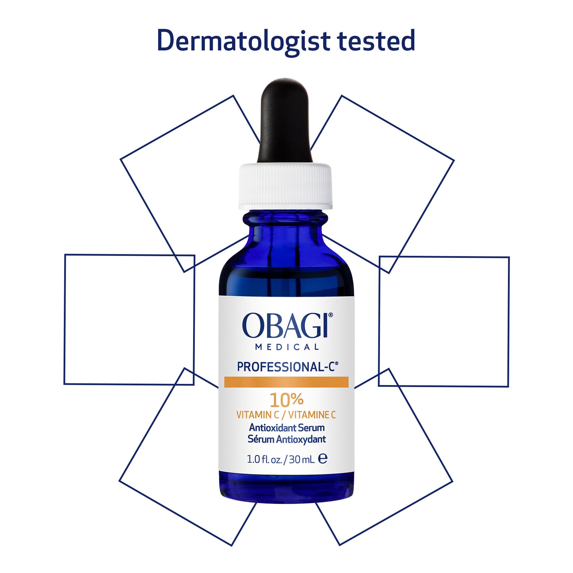 Morning routine setup with Obagi 10% Vitamin C Serum