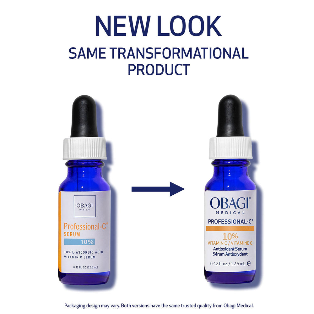 Close-up of Obagi 10% Vitamin C Serum texture, smooth and fast-absorbing