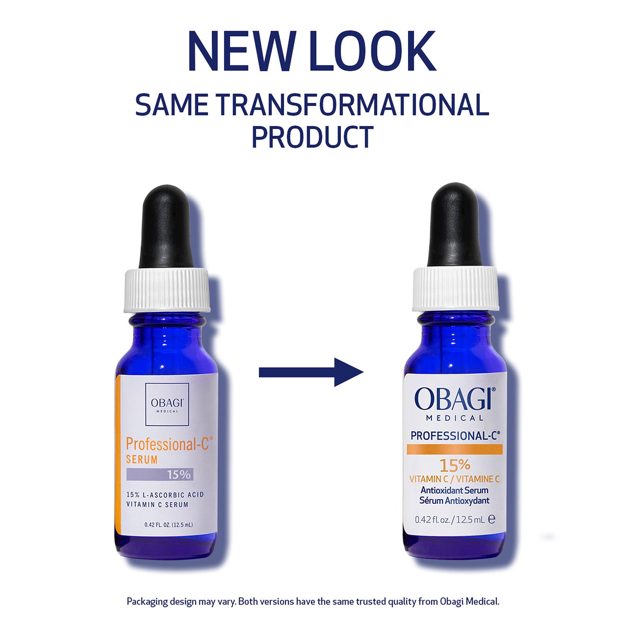 Obagi Medical Professional-C 15% Serum dropper dispensing vitamin C.