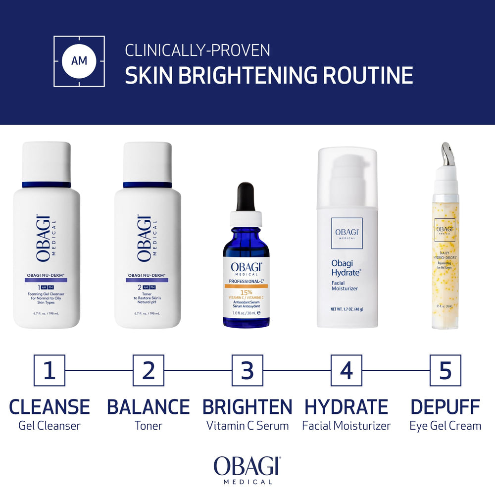 Obagi Medical Professional-C 15% Serum glass bottle close-up showing premium design.