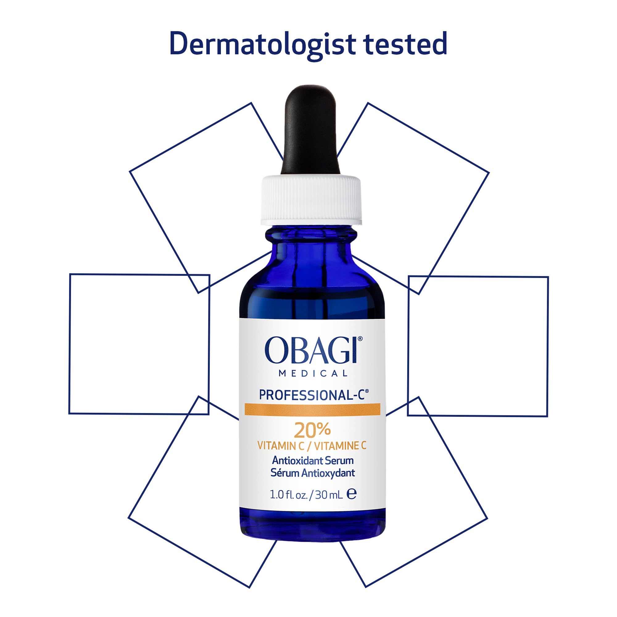 Obagi Medical Professional-C 20% serum application scene – brightens over time.