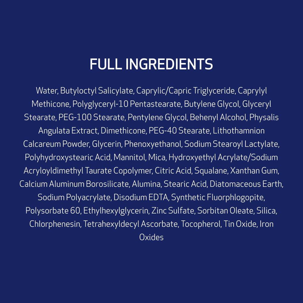 Suitable for all skin types with a sheer, cool tint.