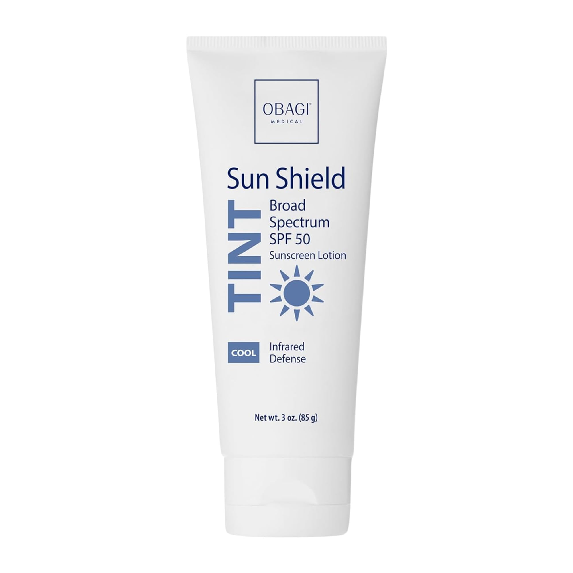 Obagi Sun Shield tinted sunscreen with a cool tint on skin for a natural, even tone.