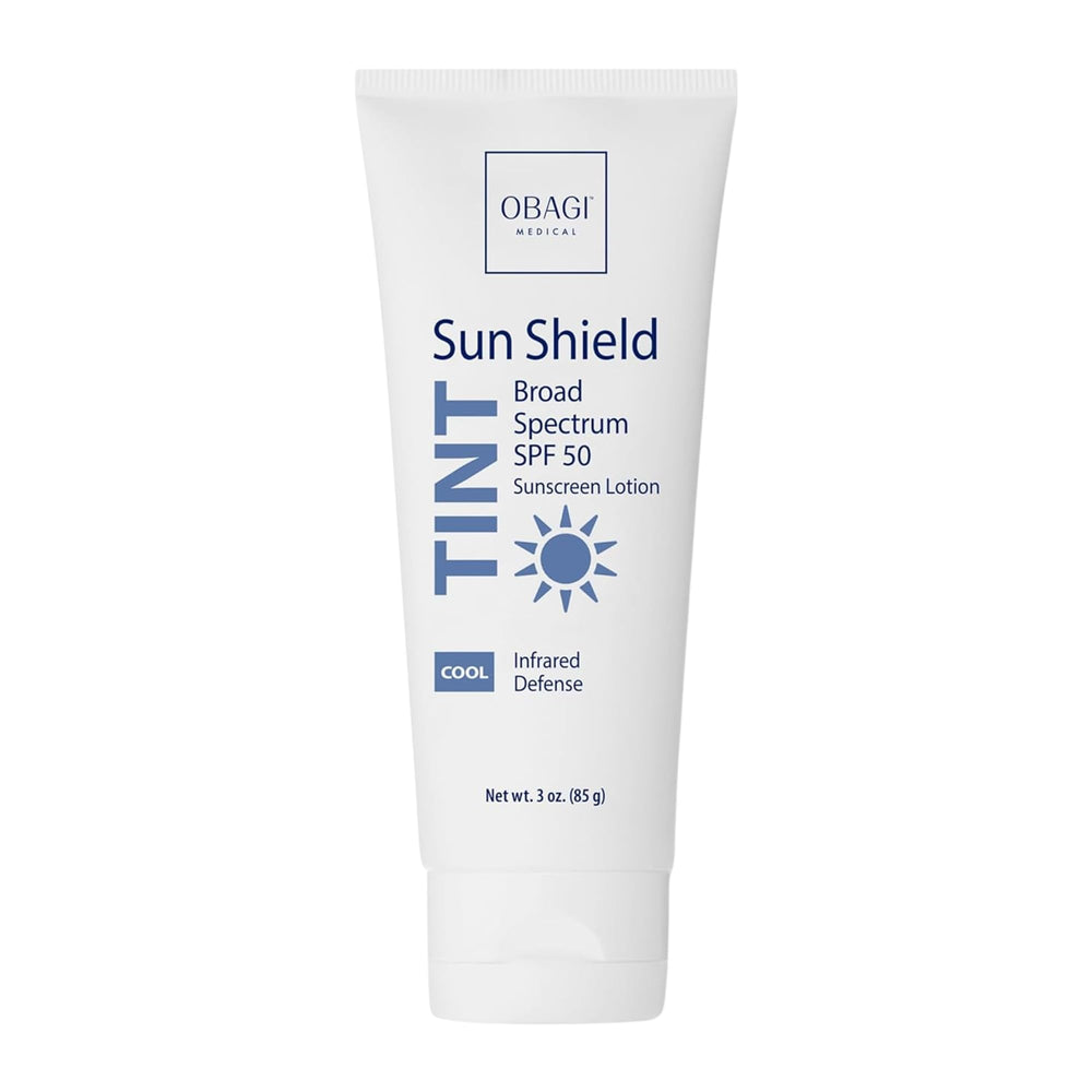 Obagi Sun Shield tinted sunscreen with a cool tint on skin for a natural, even tone.