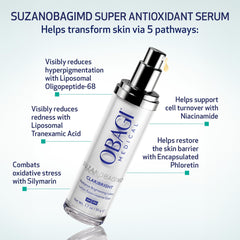 Claribright lotion being applied by hand for gentle daily use