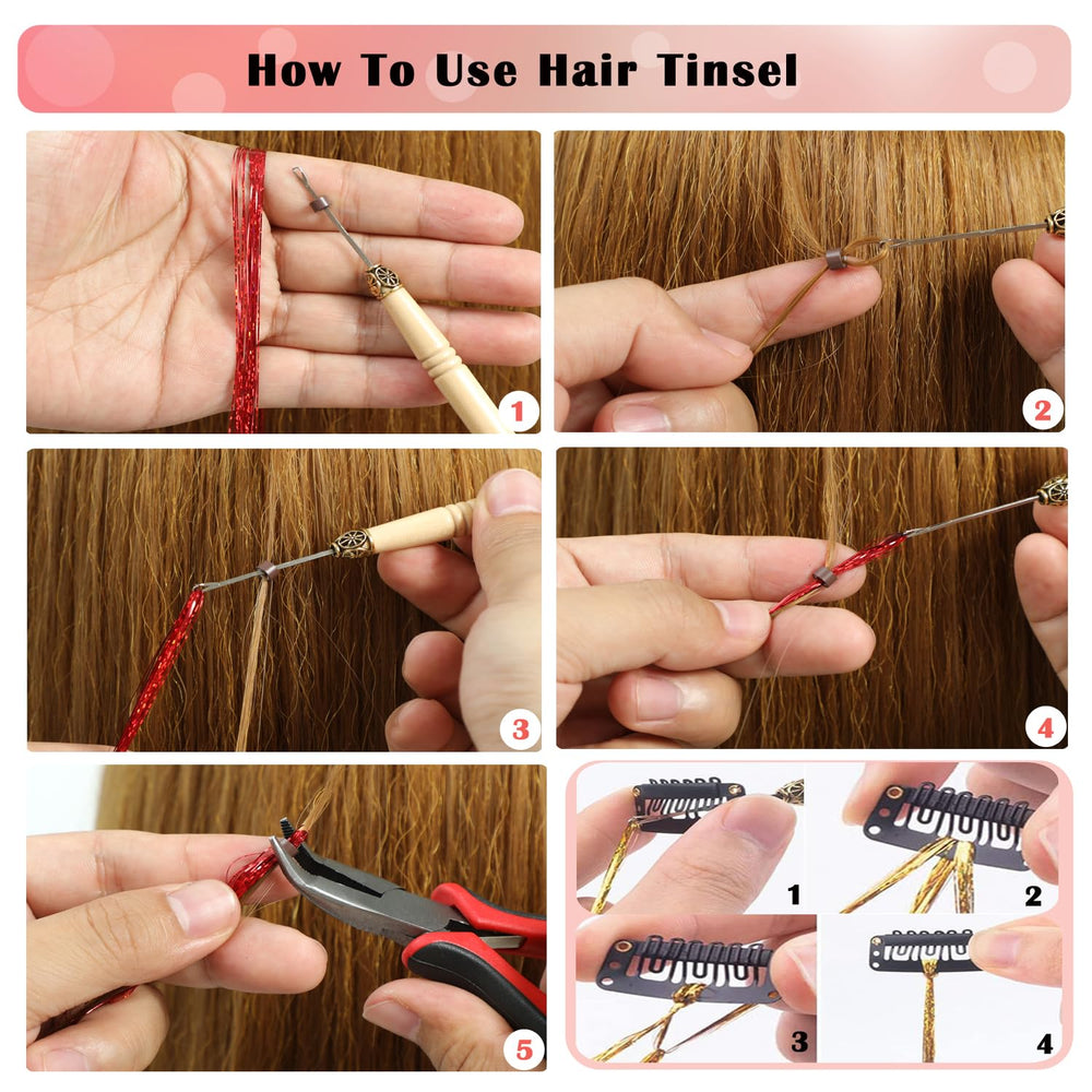Festival and cosplay-ready sparkle with Obinying hair tinsel kit.