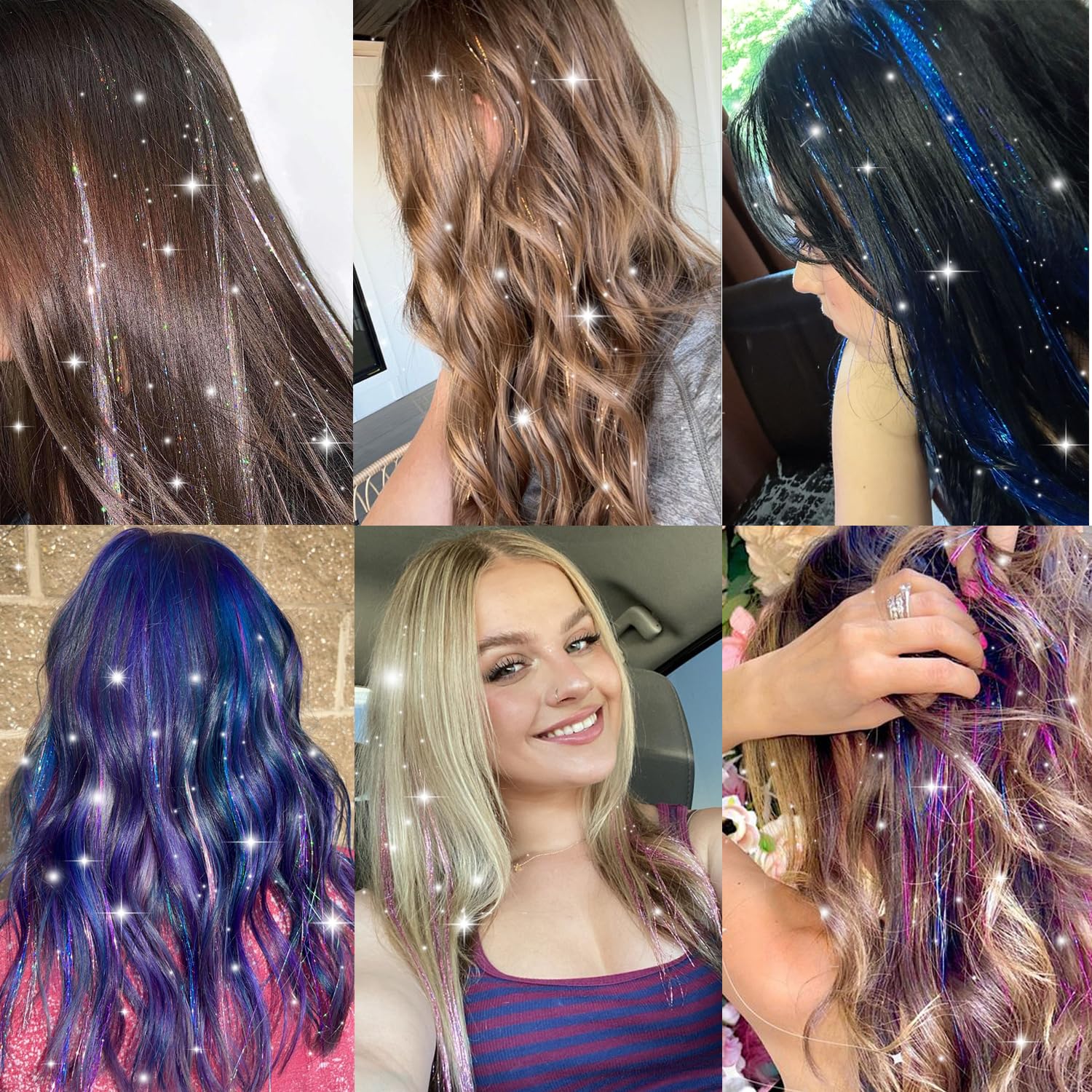 Obinying Lightweight tinsel strands feel comfortable all day.