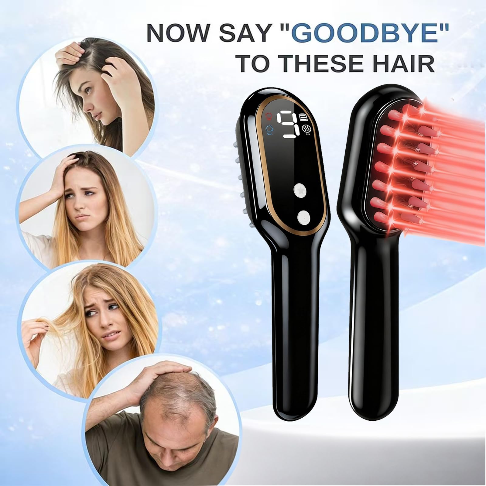 Obiredk Laser Hair Growth Comb compact travel friendly for on the go use