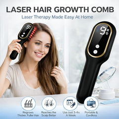Obiredk Laser Hair Growth Comb in use delivering scalp therapy