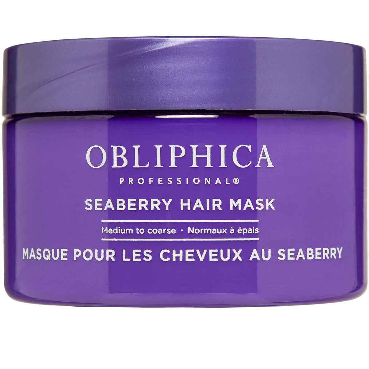 Obliphica Seaberry Hair Mask jar for deep conditioning and moisture