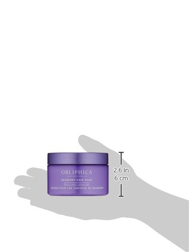 Packaging box of Obliphica Seaberry Hair Mask showing size and branding