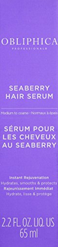 Obliphica Seaberry Leave-In Serum texture close-up highlights nourishing formula