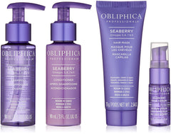 Obliphica Seaberry travel kit box for on-the-go frizz control.