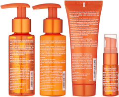 Obliphica Seaberry travel kit labels showcase moisturizing ingredients and vitamins.