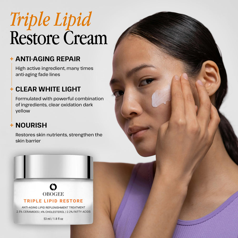 OBOGEE night application demonstrates deep nourishment for improved skin texture by morning