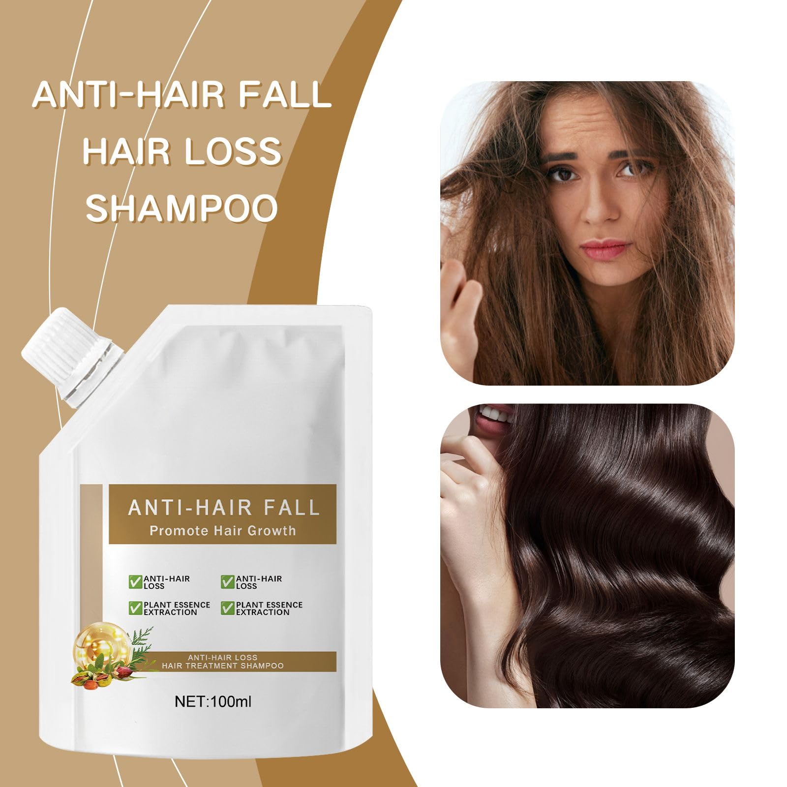 OBRVE anti-hair fall shampoo ingredients closeup highlighting nourishing botanicals.