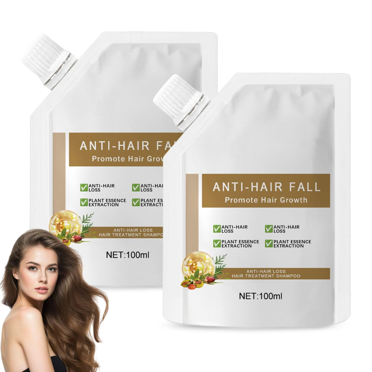 OBRVE anti-hair fall shampoo bottle front for daily scalp nourishment.